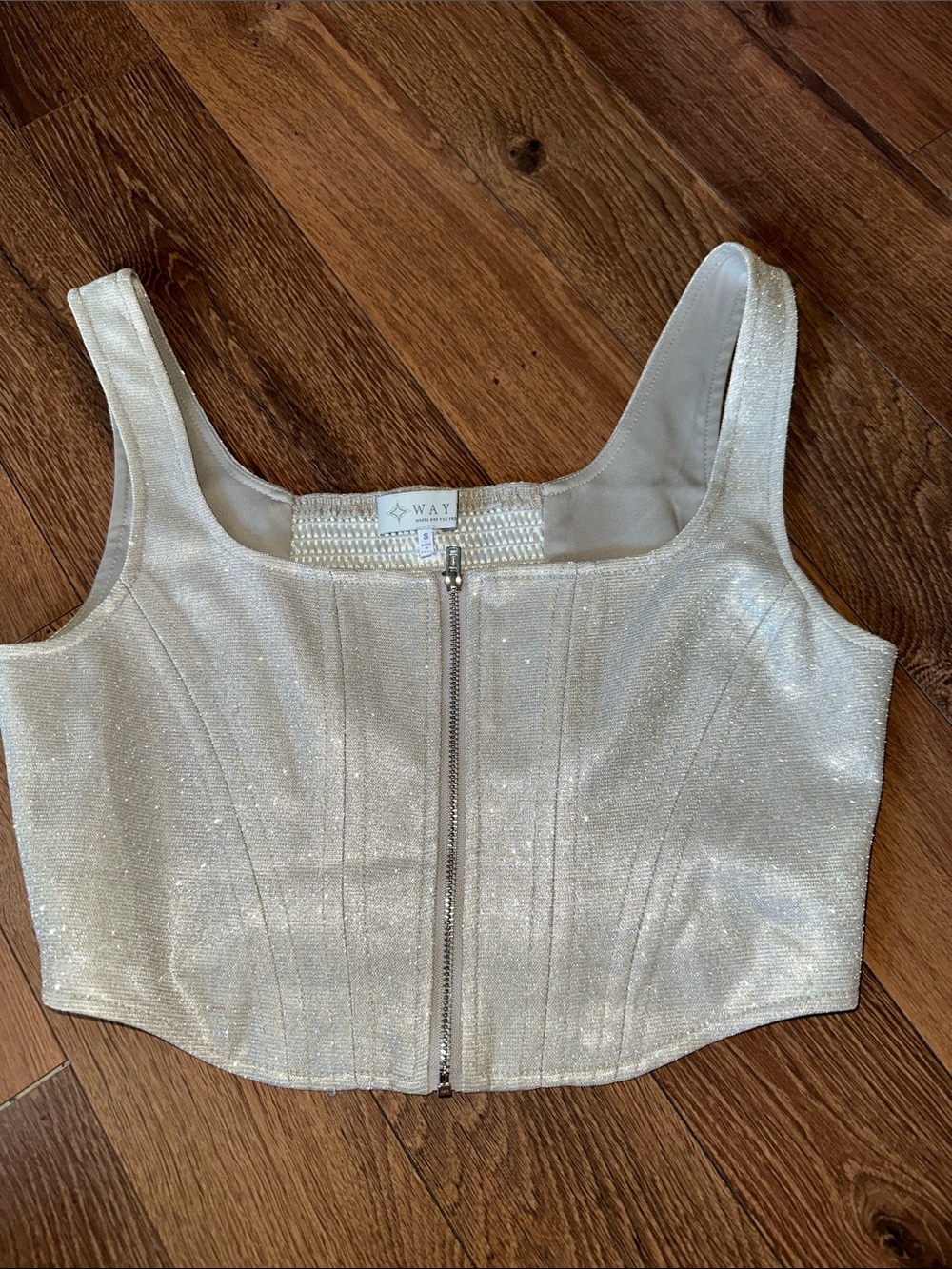 Wayf Glitter Bustier Top